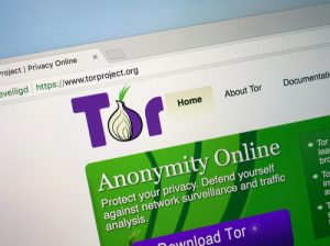 Website of Tor or The Onion Router