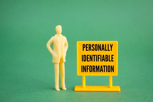 email address and sign with the words personally identifiable information