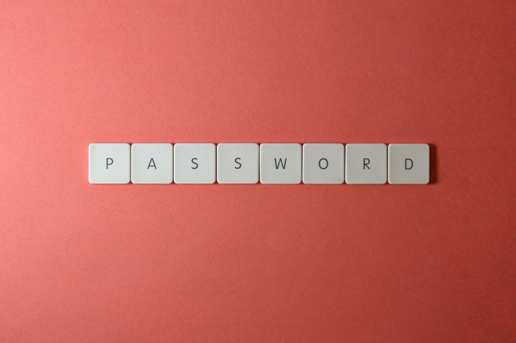password on scrabble letters cybersecurity password length concept